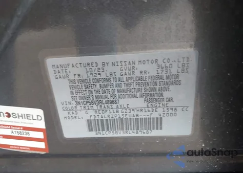 2024 Nissan Kicks S Xtronic Cvt from USA, damaged, VIN 3N1CP5BV3RL489687